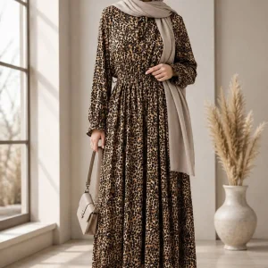 پیراهن ساحلی مدل «رونیا» (طرح لئوپارد)🐆